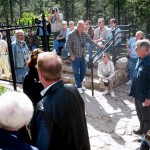 Alcuni dei visitatori presenti in una giornata non festiva