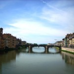 Dal Ponte Vecchio lo specchio di luce del fiume Arno