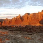 Le Badlands all'alba