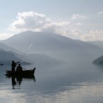 Pesca sul lago