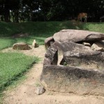 Cimitero di Ibbankatuwa, sullo sfondo il 'guardiano'