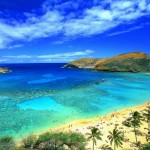 Una vista del mare delle Hawaii