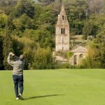 Una delle buche del campo da golf a Rapallo