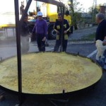 Il record della frittata più grande ora appartiene a Fabro (foto, 2112 uova e oltre 11 kg tartufo)