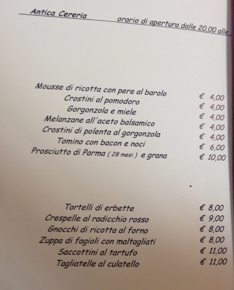 Il menu