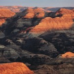 Le Badlands al tramonto