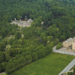 Oropa Santuario dall'alto, il complesso è Patrimonio Unesco