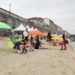 Torino, la spiaggia ai Murazzi