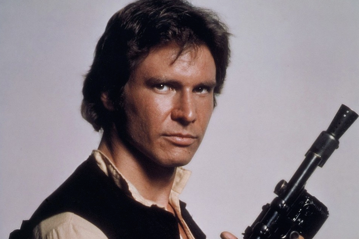 Han Solo (cioè Harrison Ford) all'inizio della saga