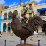 La donna sul gallo