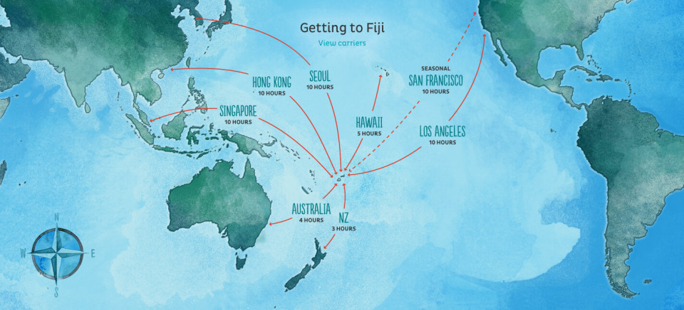 Per arrivare alle Fiji