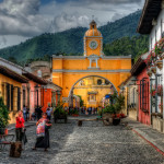 La meravigliosa affascinante coloniale cittadina Antigua di Guatemala.