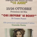 La locandina che lo ha presentato a Milano in prima assoluta in Lombardia al Cineforum Acquabella di via Goldoni 75