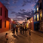 Camminando di notte nel cuore di Oaxaca