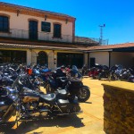 Le nostre Harley parcheggiate al ristorante