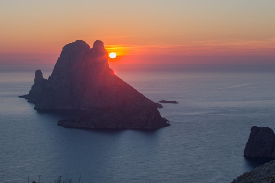 Il tramonto dietro Es Vedra